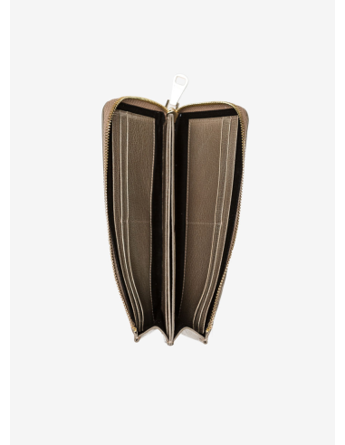 Cartera piel metalizada